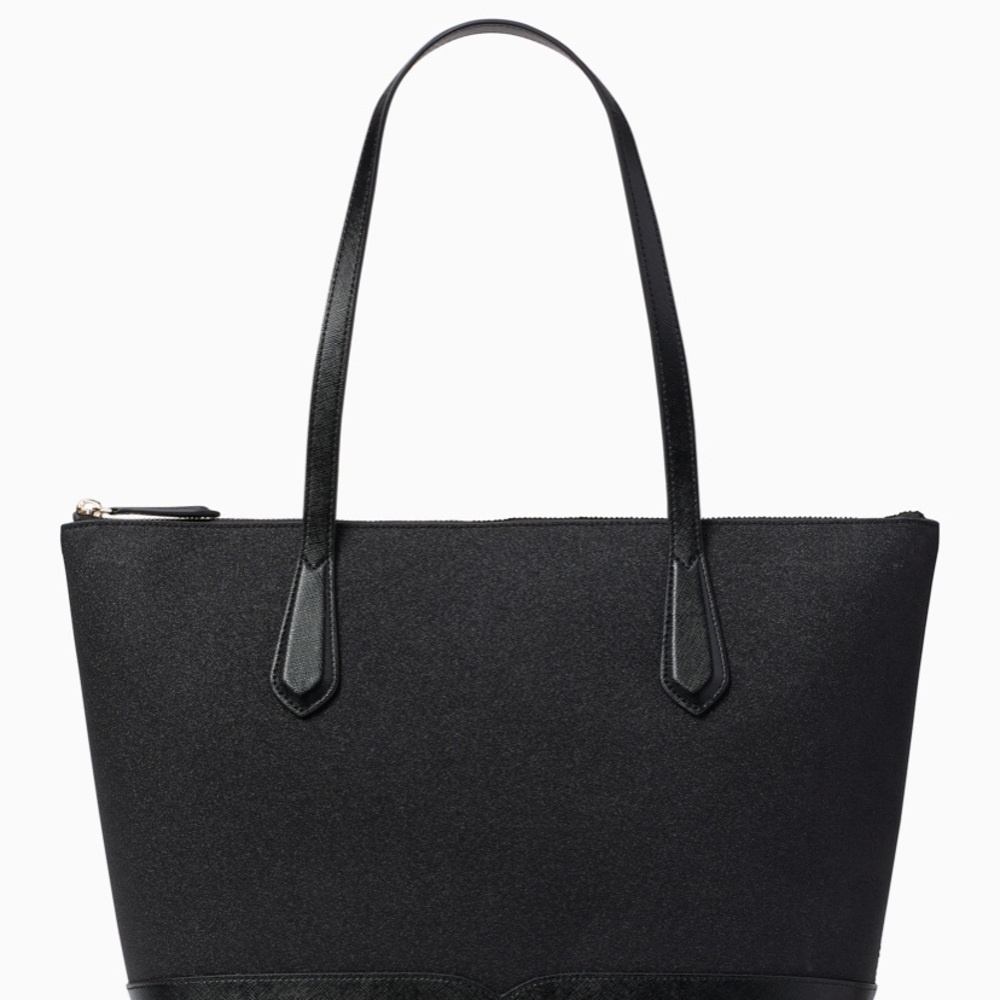 NWT Kate spade black lola sparkle glitter tote - Picture 5 of 10